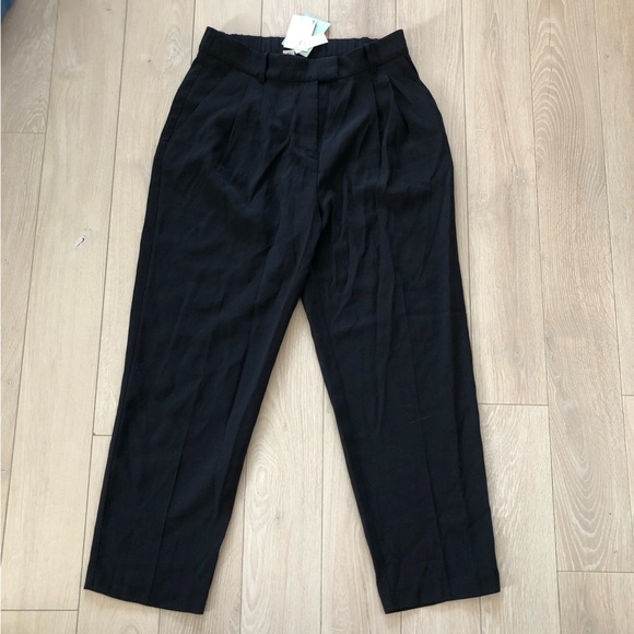 NWT H&M Conscious Viscose Blend Black Work Pants - Picture 1 of 9